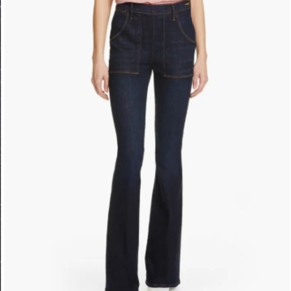 FRAME Denim “Le Flare de Françoise” High Rise Flare Jeans Sunnyslope • Size 25 •
